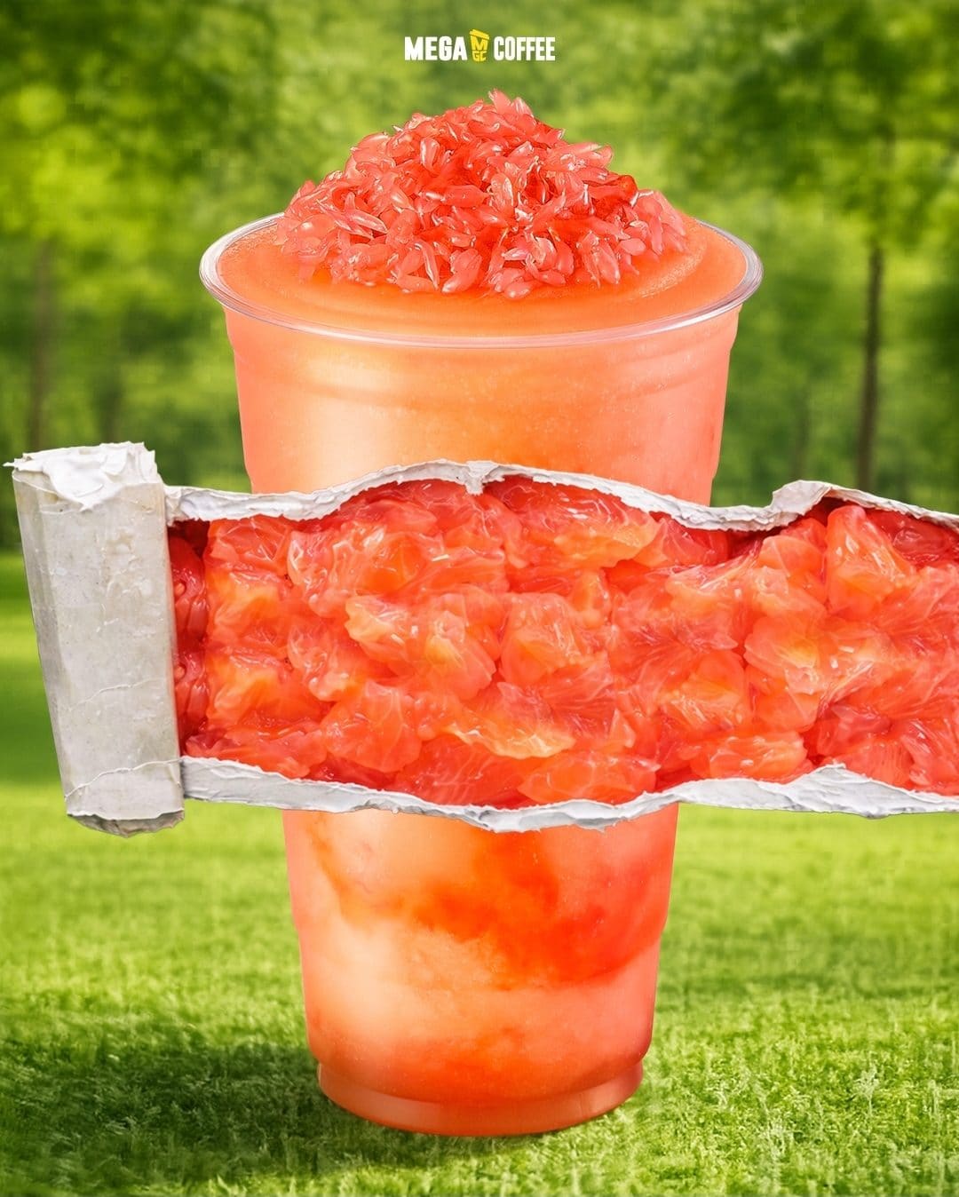 메가커피 자몽 신메뉴 자몽톡톡스무디 등장🍊✨