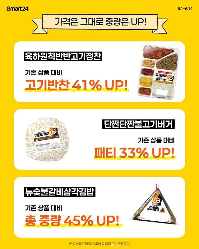 이마트24, 가격 그대로 양은 UP! 14일간 푸짐해진 인기 간편식 이벤트🍱💛 이미지 3