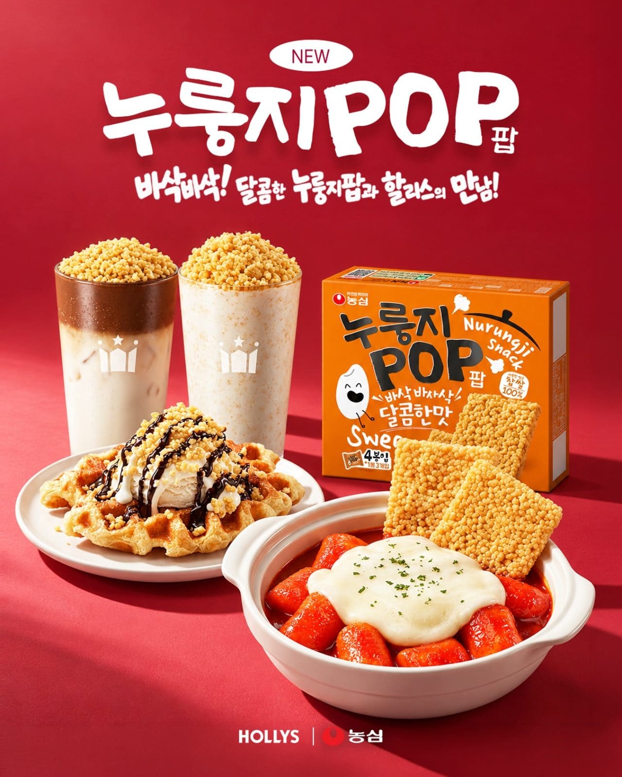 할리스 누룽지팝 신메뉴 출시! 바삭달콤한 누룽지팝과 할리스의 만남🥤🍘
